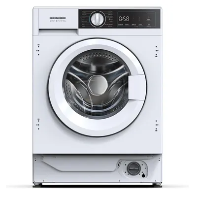 Produktbild von Heinner HWM-BI814IVA Einbau-Waschmaschine 8 kg, Dampfprogramm, 1400 U/min, , Weiß
