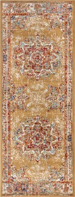 Image de Hanse Home Luxor Tapis à poils courts Maderno Or Multicolore