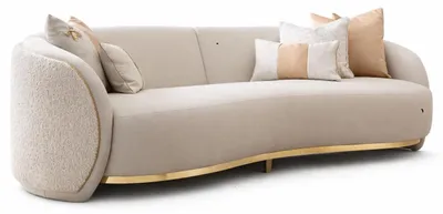 Obrázok produktu pre Luxusná trojsedacia pohovka, béžová látka, moderný nábytok do obývačky