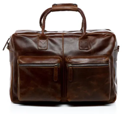 Immagine prodotto di Borsa per laptop - Pelle vera - 15,4 pollici - Tracolla - Marrone