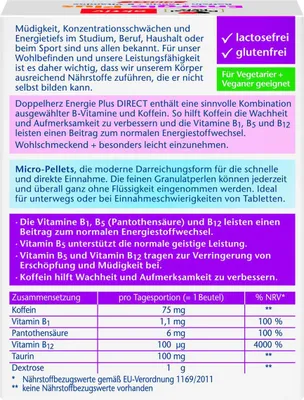 Produktbild von Doppelherz Energie Plus direct 20St