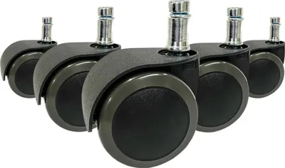 Obrázok produktu pre hjh Kancelárske stoličky na kolieskach 5x ROLO EASY 11mm/50mm náhradné kolieska pre kancelárske stoličky na parkety, laminátové podlahy, dlaždice alebo kamenné podlahy