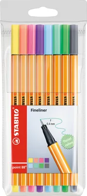 Produktbild von Fineliner - STABILO point 88 - 8er Etui - Pastellfarben