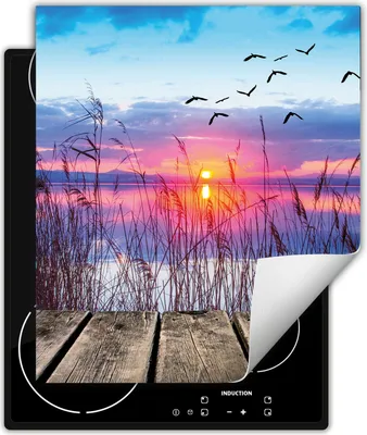 Produktbild von DarHaus Herdabdeckplatte 45x52 cm Anti Rutsch Matte Aufrollbar, Himmel - Landschaft