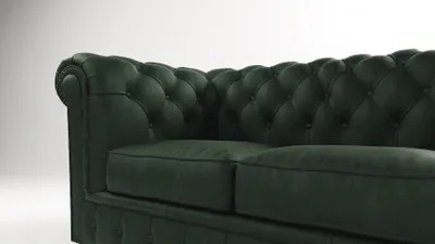 Immagine prodotto di Divano Chesterfield Divano Tappezzato 3 Posti Set Divani Divani Verde Nuovo