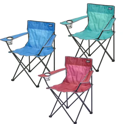 Produktbild von Anglersessel Campingstuhl mit Getränkehalter und Tasche