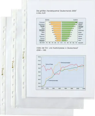 Obrázok produktu pre HETZEL 22495190 Obal na brožúry s 10 vreckami Najvyššia kvalita A4 PP krištáľovo číry 0,11 mm