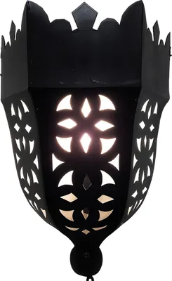 Zdjęcie produktu dla Śródziemnomorska lampa ścienna Tuba - ręcznie wykonana Boho Vintage, wys. 30 cm