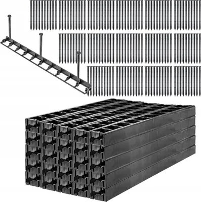 Produktbild von Rasenkante - Garten-Beeteinfassung aus Kunststoff - Höhe 4,5 cm - Länge 50 m - 150 Erdspieße - Schwarz