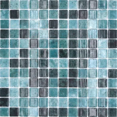 Produktbild von Schwimmbadmosaik Poolmosaik Glasmosaik grün anthrazit changierend Wand Boden Küche Bad Dusche MOS220-P56258