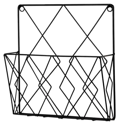 Produktbild von Wandzeitungsständer aus Metall, hängender Zeitschriftenhalter in Schwarz