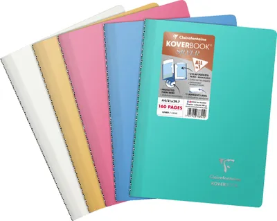 Produktbild von Clairefontaine 5x Koverbook Silver A4 80 Blatt lin. 376741C