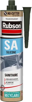 Image de Mastic Silicone Acétique Sanitaire RUBSON - 300ml - translucide - 165173