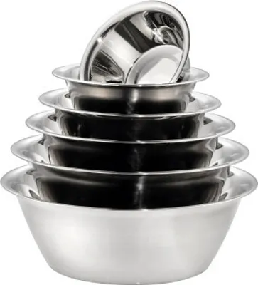 Produktbild von GSW Schüssel Edelstahl 40cm - Rührschüssel Salatschüssel - 821407
