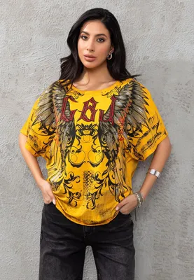 Produktbild von WT377 Damen-T-Shirt mit großem Aufdruck