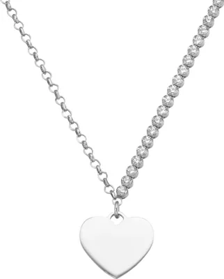 Produktbild von Collier Smart Jewel mit Zirkonia und Herzanhänger, Silber 925 Silber 45 cm