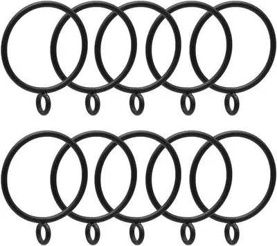 Immagine prodotto di Set di anelli per tende neri, 40 pezzi, Ø 6,6 cm, decorativi