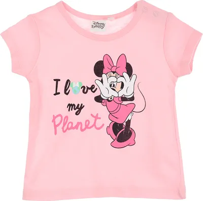 Produktbild von Minnie Mouse Kinder Mädchen T-Shirt Kurzarm Oberteil Baby , Farbe:Pink, Größe:80