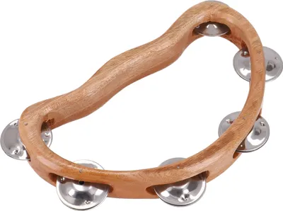 Produktbild von Musikinstrument aus Holz, Musik Percussion Rhythmus Klang Instrument, Handgearbeitet, Hand Rassel - Tamburin 1, Braun, 24*16*3 cm, Musikinstrumente