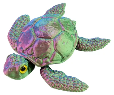 Produktbild von 3D-gedruckte Schildkrötenfigur mit beweglichen Gelenken, beweglich, Meerestiermodell, Fidget-Spielzeug, Dekoration für Zuhause, Büro oder Schreibtisch, Ornament G