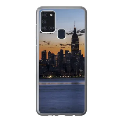 Produktbild von MuchoWow® Handyhülle Schutzhülle Hülle für Samsung Galaxy A21s New York - Skyline - Amerika Silikon Softcase Handy Hülle - Hartschale