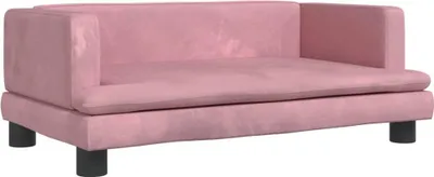 Obrázok produktu pre vidaXL Detská pohovka Pink 80x45x30 cm Velvet
