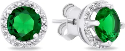 Produktbild von Sparkling silver earrings with zircons EA601WG