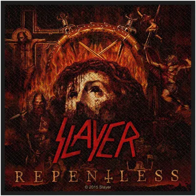 Obrázek produktu pro Slayer - Standardní velikost - nášivka "Repentless", tkaná látka RO7973 (One Size) (Black/Red)