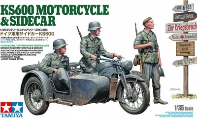 Immagine prodotto di 1:35 Kit modello KS600 sidecar con 3 figurine