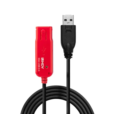 Produktbild von LINDY USB 2.0 Aktiv-Verlängerung Typ A/A Pro M/F 30m