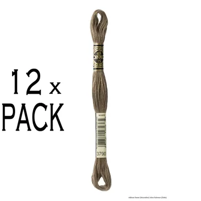 Obrázok produktu pre 12 motúzky výšivacej priadze DMC Mouline Special 117MC - 3790, 6 nití, 8 metrov