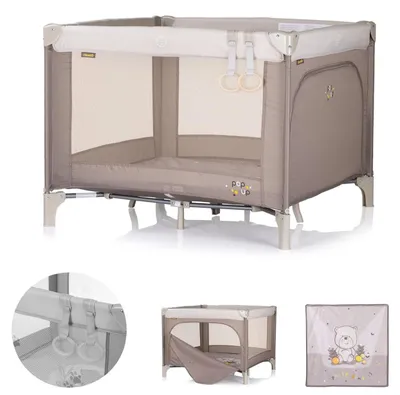 Produktbild von Chioplino Laufstall Pop-up Reisebett faltbar, Matratze Tragetasche Seiteneingang