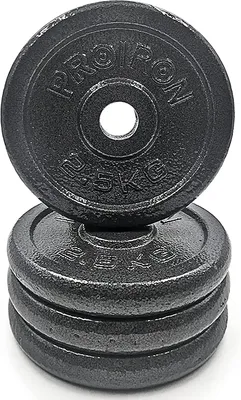 Produktbild von PROIRON Hantelscheiben Set Gusseisen mit 25mm Bohrung, 1,25kg/2,5kg/5kg/10kg Guss Scheiben Gewichte Hantel Sets, Gewichtsscheiben Set