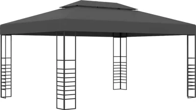 Produktbild von "im Sonderangebot"Garten-Pavillon Wasserdicht Design - Pop-Up-Partyzelt/ Festzelt - mit LED-Lichterkette 3x4 m Anthrazit DEMöbel 5338142