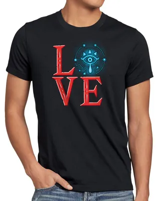 Produktbild von A.N.T. Tri force Love Herren T-Shirt wild the breath of snes link sheikah