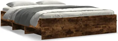 Immagine prodotto di vidaXL Struttura letto senza materasso in rovere fumé 160x200 cm materiale a base di legno