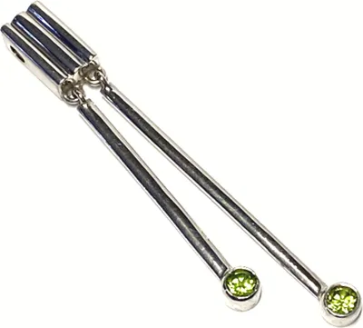 Produktbild von Silber Anhänger mit 2 Peridots als Pendel