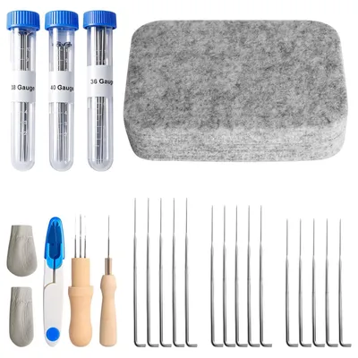 Vilten Starter-Set mit Nadeln, Filzunterlage, Zubehör