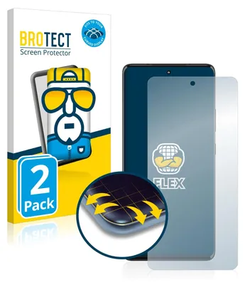 Produktbild von 2x BROTECT Fullscreen Schutzfolie für Motorola Edge 30 Fusion Displayschutz Folie Fullcover Klar Transparent