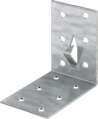Produktbild von Alberts 861704 Lochplattenwinkel mit Fixierkralle, sendzimirverzinkz, 60 x 60 x 40 mm, 25er Set
