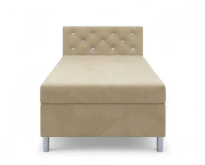 Produktbild von Jugend Polsterbett PERLA Nordelo mit Bettkasten und Kopfteil – T30 Matratze, 120x200, Stoff New Velo 122 GRAU