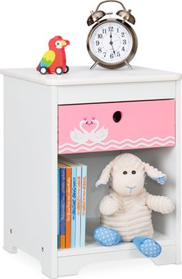relaxdays Kinder Nachttisch Schwan