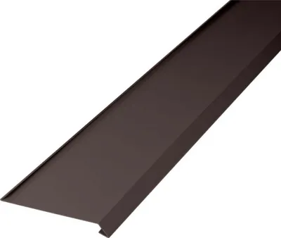 Produktbild von INEFA Dachstreifen für Dachrinne, zweiseitig gekantet 2m Dunkelbraun Rinneneinhang mit Wasserfalz, aus PVC-U, Dachrinnenzubehör,  Germany