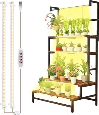 Produktbild von 144 LED Pflanzenlampe Sonnenlicht Dimmbar Pflanzenlicht Zimmerpflanzen Wachstumslampe mit Timer