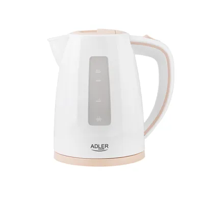 Produktbild von Adler AD 1264 Elektrischer Wasserkocher & Wasserkocher Haselnuss Weiß Edelstahl Kunststoff 2200 W 1,7 L