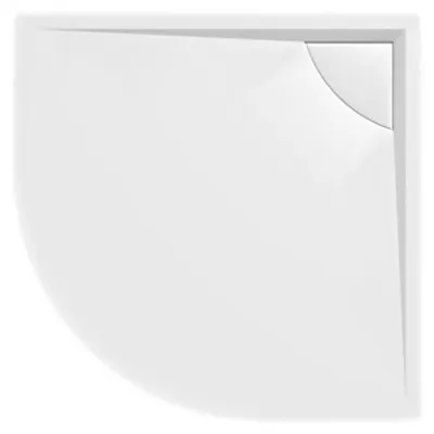 Produktbild von LUSSA Gussmarmor-Duschwanne mit Ablaufdeckel, Viertelkreis 90x90cm, R550