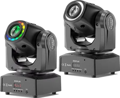 Obrázok produktu pre Pódiový reflektor, miešanie farieb RGB, ovládanie DMX, čierny, zástrčka EÚ