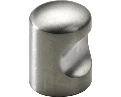 Produktbild von Hettich Möbelknopf Zinkdruckguss Edelstahl-Optik Ø 15,0 x 22,0 mm - 1 Stück
