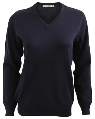 Immagine prodotto di Maglione da donna Kustom Kit Arundel con scollo a V FK433 (42) (blu scuro)
