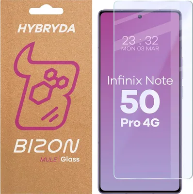 Produktbild von Flexibles Hybridglas für Infinix Note 50 Pro 4G, Bizon Glass Mule
